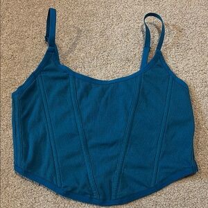 Teal Corset Going Out Top